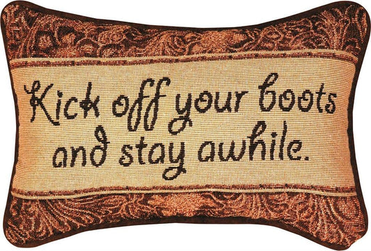 Manual Woodworkers & Weavers Kick Off Your Boots Pillow 12-1/2 by 8-1/2-Inch