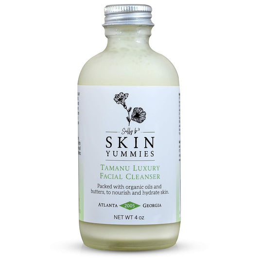 Sally B's Skin Yummies Tamanu Luxury Facial Cleanser/ Cleansing Milk for Sensitive Skin/ EWG Verified/ Redness Relief/ 4Oz