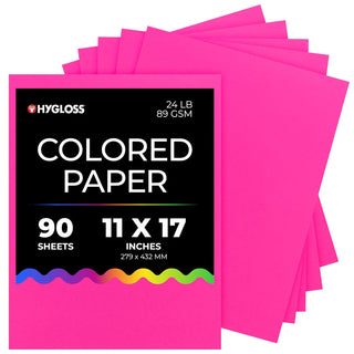 Hygloss Print Copy Paper, 11 x 17 Inch, Fuchsia