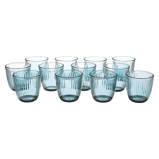 Bormioli Rocco Drinking Cup, 9.75 Ounces (Pack of 12), Lively Blue