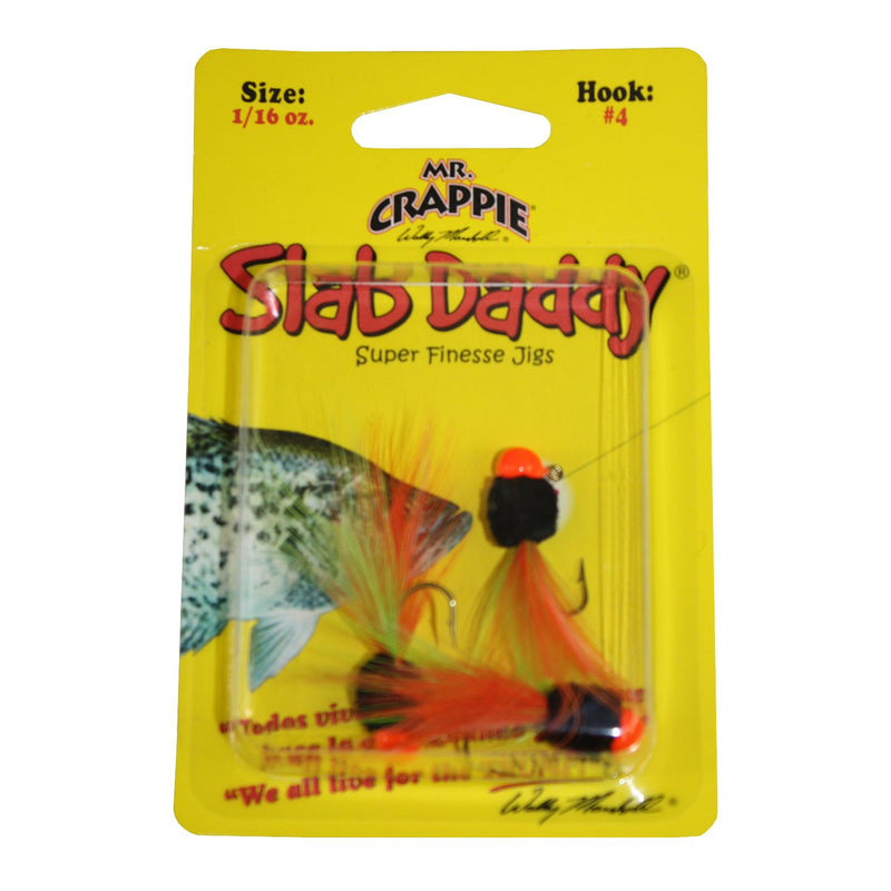 Blakemore TTI Fishing Co Mr Crappie Slab Daddy Hook-Pack of 3 (Orange/Black/Lime/Orange, 1/16 Ounce)