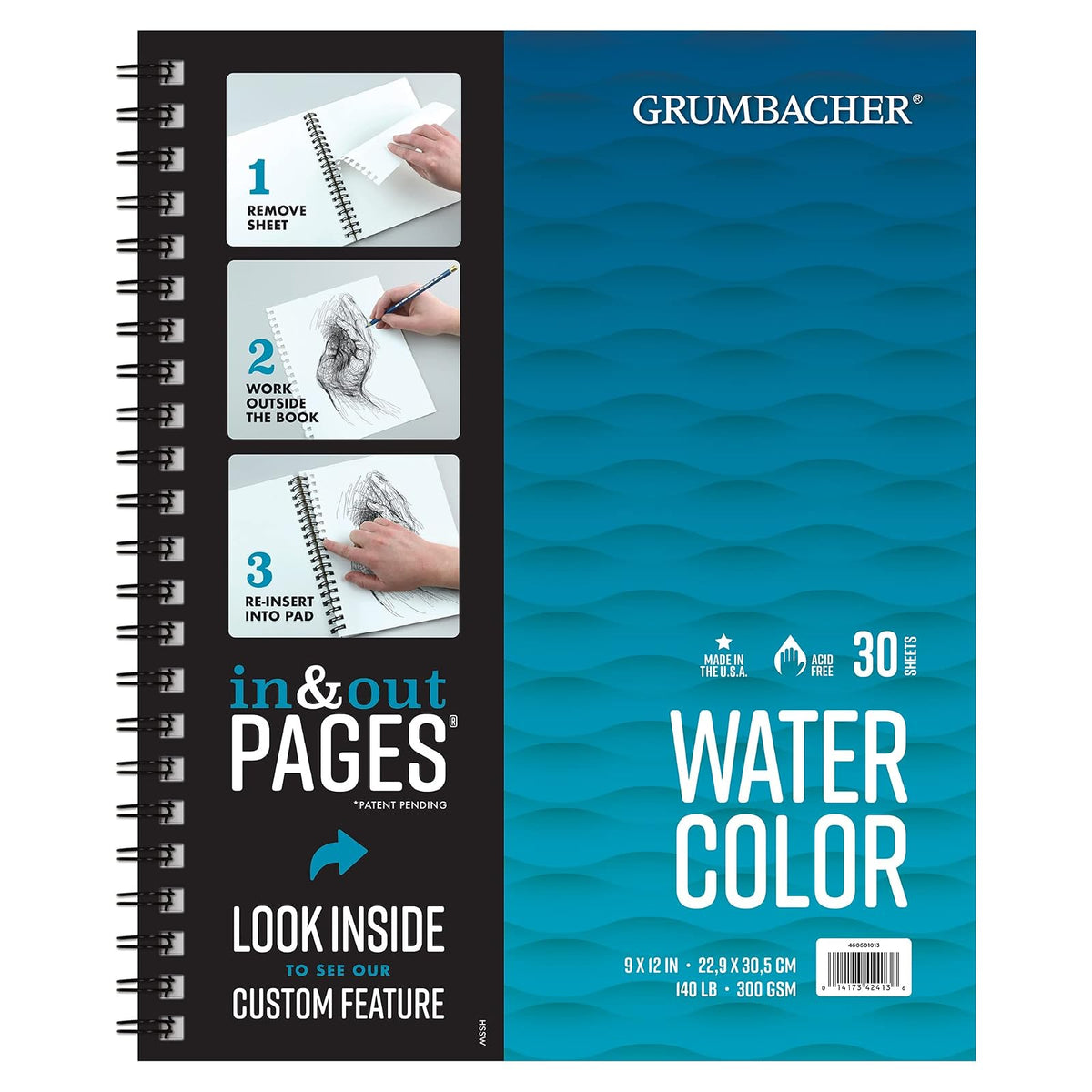 Grumbacher Art Media Paper, 9 x 12 Inches, White