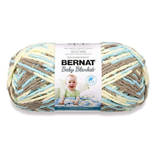Spinrite Yarns (CA) Bernat Baby Blanket Yarn - (6) Super Bulky Gauge - 10.5 oz - Beach Babe - Single Ball Machine Wash & Dry