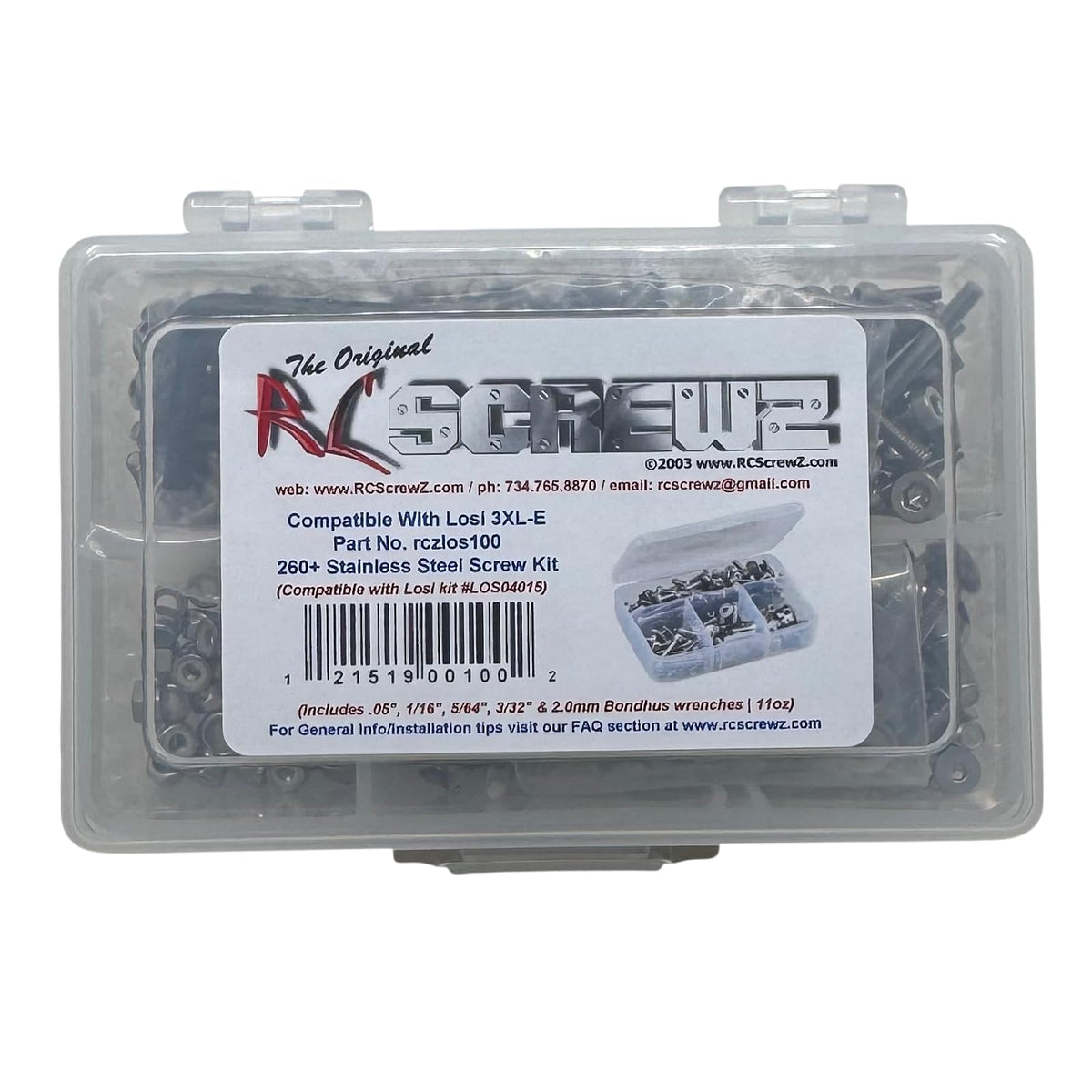 RC Screwz Screws, Silver/Metallic