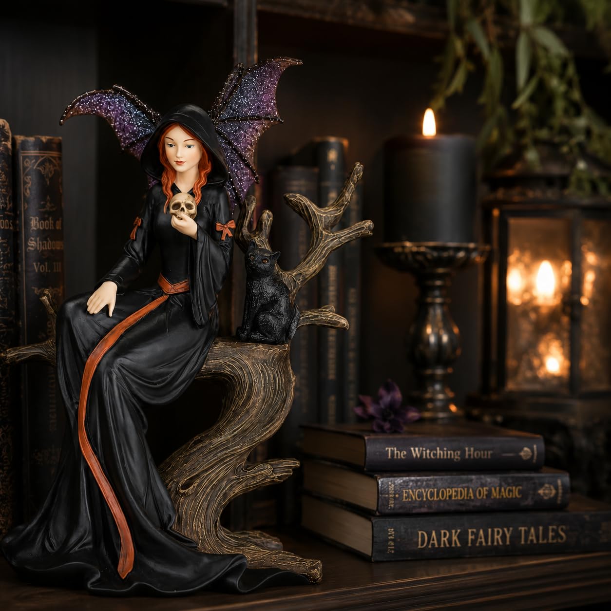 Comfy Hour 7.5 Inch Witch Figurine, Dark Fairy Statue