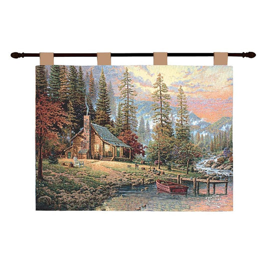 Manual Thomas Kinkade 26 X 36-Inch Wall Hanging A Peaceful Retreat