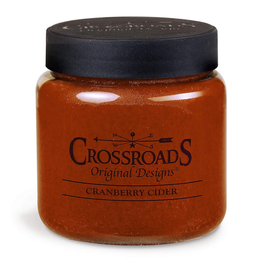 Crossroads CCR16 Cranberry Cider Jar Candle, 16 Oz