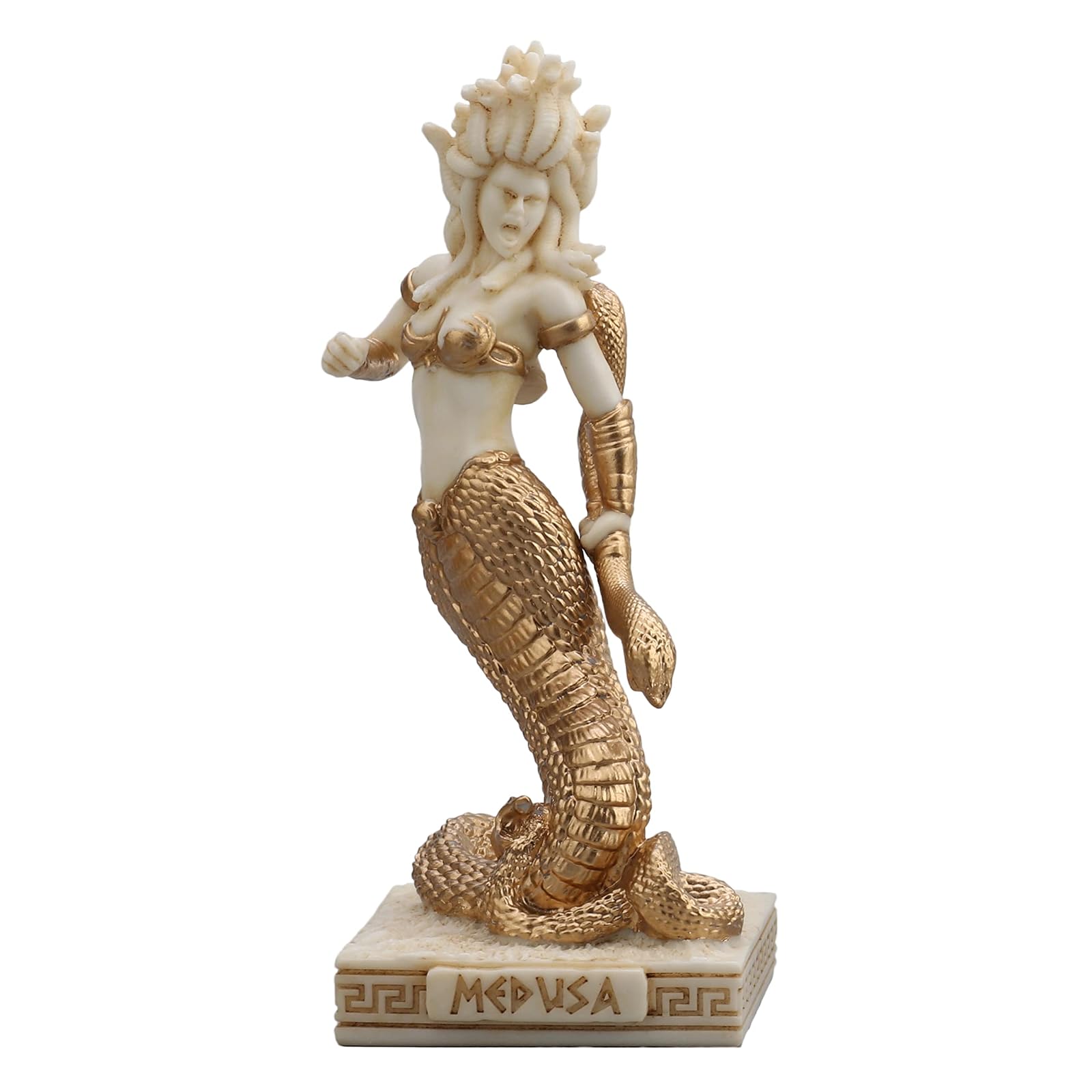 Unicorn Studio Veronese Design 3 1/2 Medusa The Gorgon Resin Miniature Figurine White Gold Finish