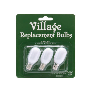 Department 56 Light Bulb, 3 Count (Pack of 1), Multicolor