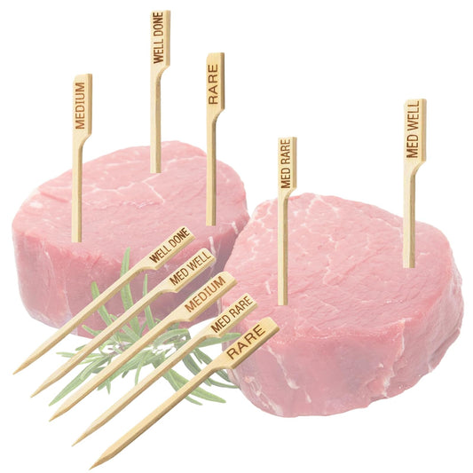 TableCraft H1028 Steak Marker, 3.5-Inch, Bamboo