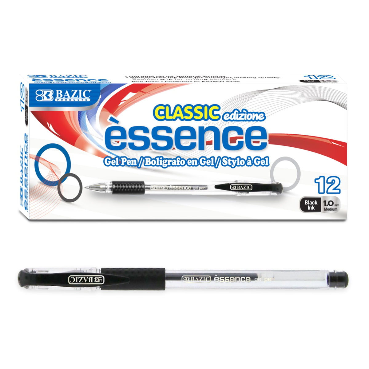 BAZIC PRODUCTS Writing Instrument, 12 Count (Pack of 1), Black