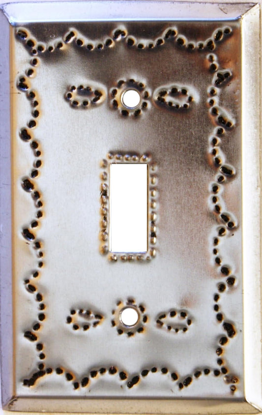 Fine Craft Imports Fine Crafts Imports Single Toggle Silver Tin Switchplate