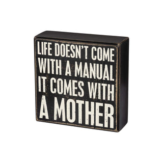 Primitives by Kathy Decorative Signage, 5" Length x 5" Height x 1.75" Depth, Bla