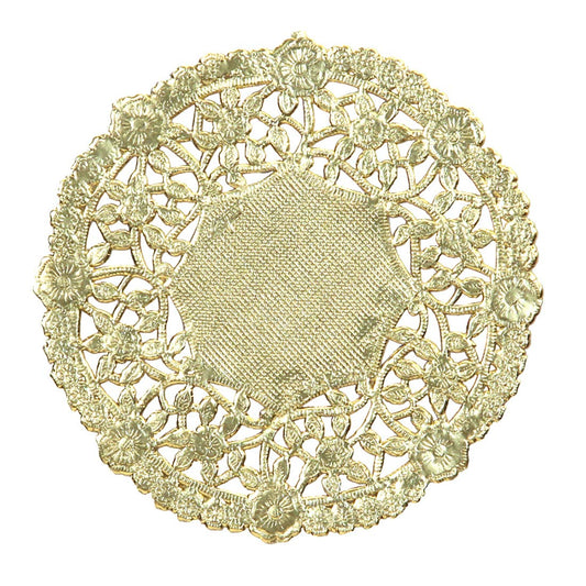 Hygloss Products 10 Inch Gold Foil Doilies - Round Doilies Made in the USA, 12 Pack