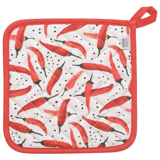 Now Designs Pot Holder, 8", Red & White