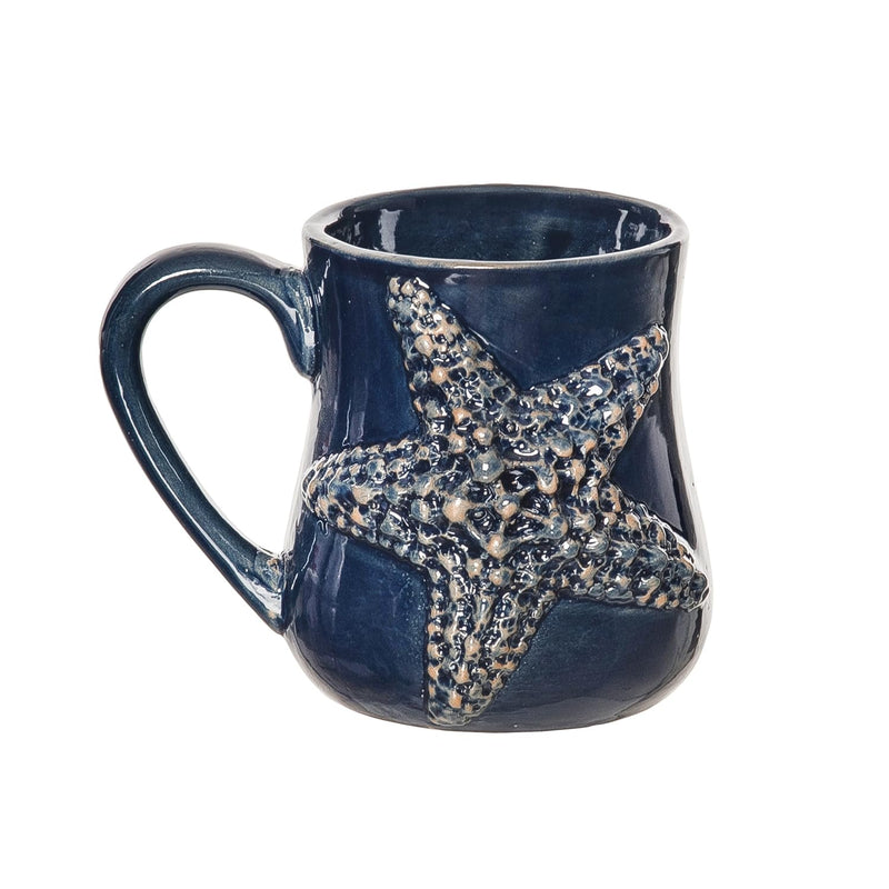 Beachcombers Sea Star Mug, 4.52 Inch Height, Dark Blue, Kitchen, Kitchen Accessories