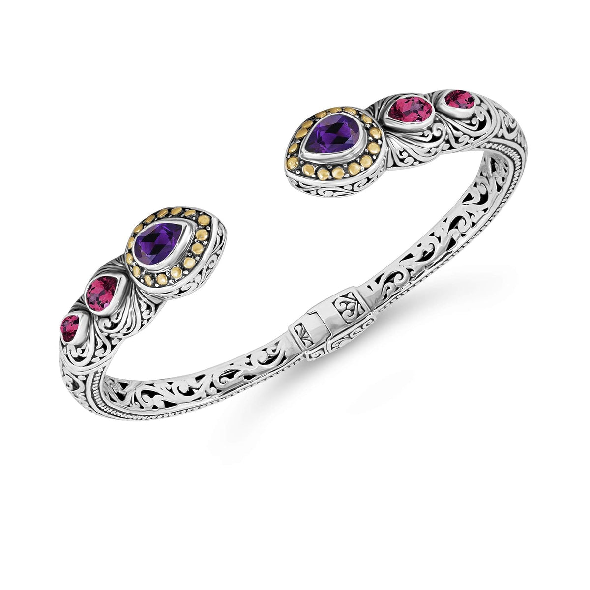 DEVATA Bracelet, Medium, Amethyst & Pink Topaz DHK3226