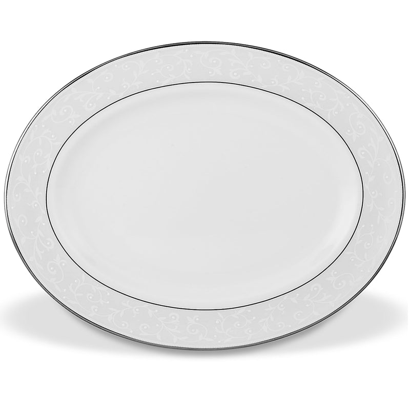 Lenox Opal Innocence 13" Oval Serving Platter, White