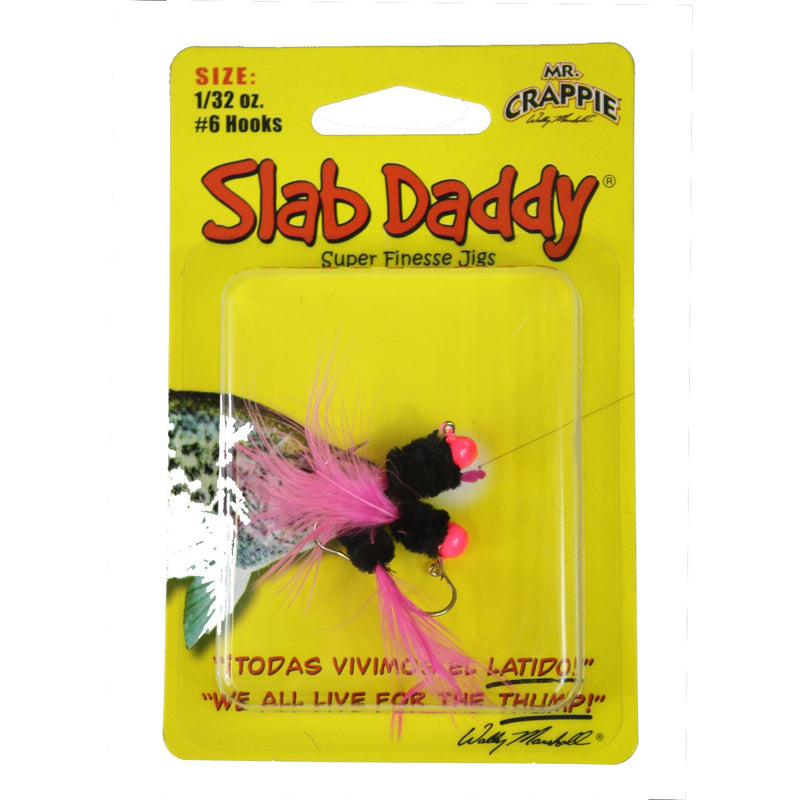 Blakemore TTI Fishing Co Mr Crappie Slab Daddy Hook-Pack of 3 (Pink/Black/Pink, 1/16 Ounce)