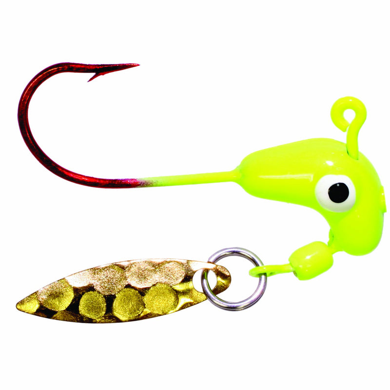 Blakemore TTI Fishing Co Road Runner Pro Series Hook-Pack of 4 (Chartreuse/Red, 1/8-Ounce)