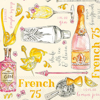 ihr SINCE 1977 Disposable Napkin, 5" x 5", French 75