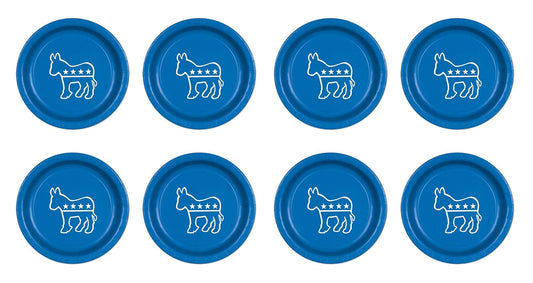 Beistle Democratic Plates (blue) (8/Pkg)
