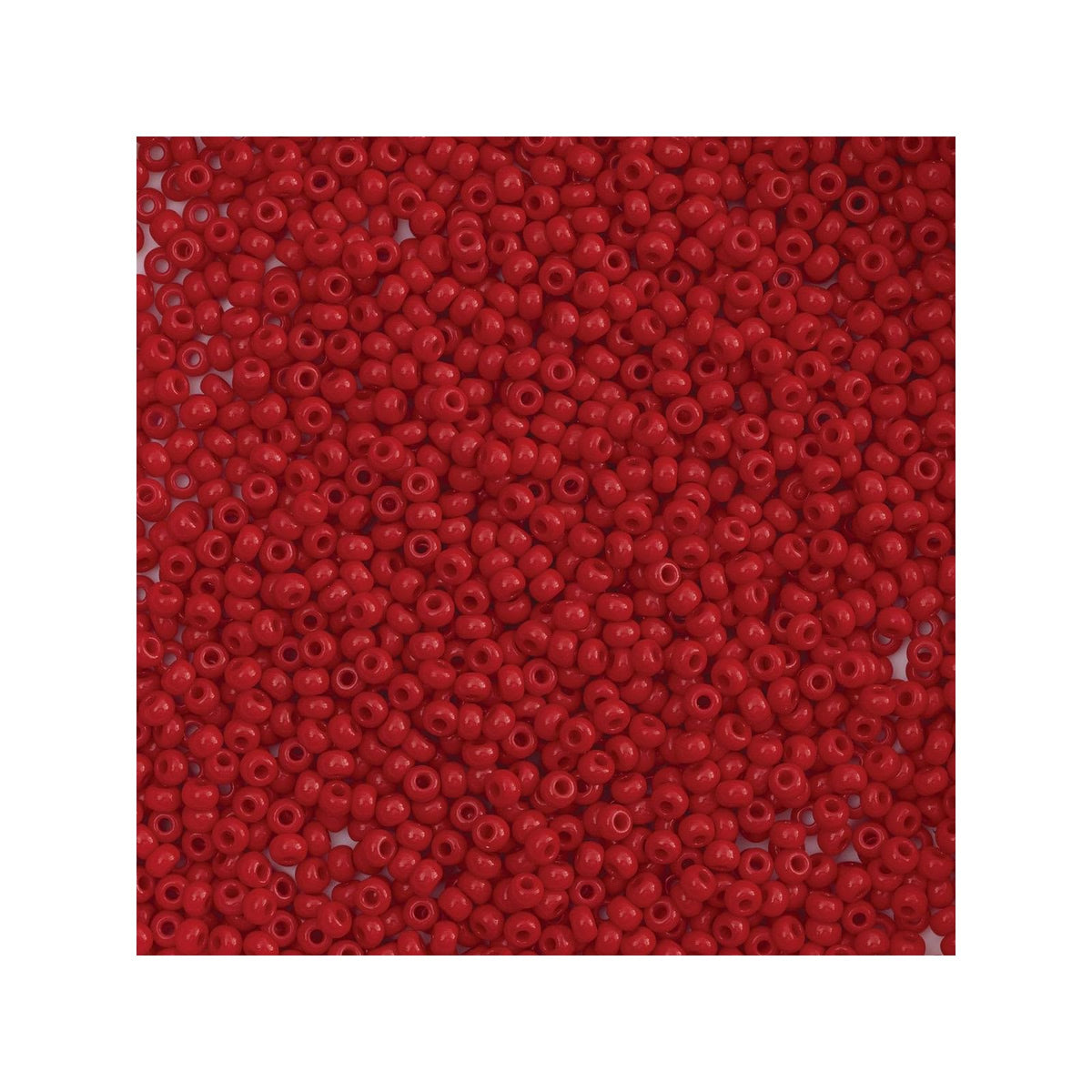 John Bead Craft Bead, 10/0, Opaque Medium Red