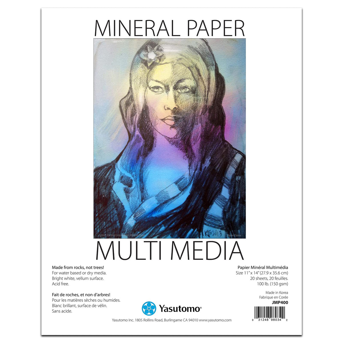 Yasutomo Art Media Paper, 11" x 14", White