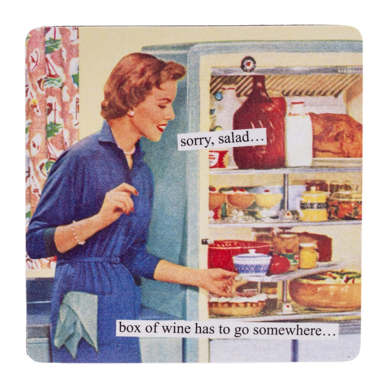 Anne Taintor Magnet- Box Of Wine