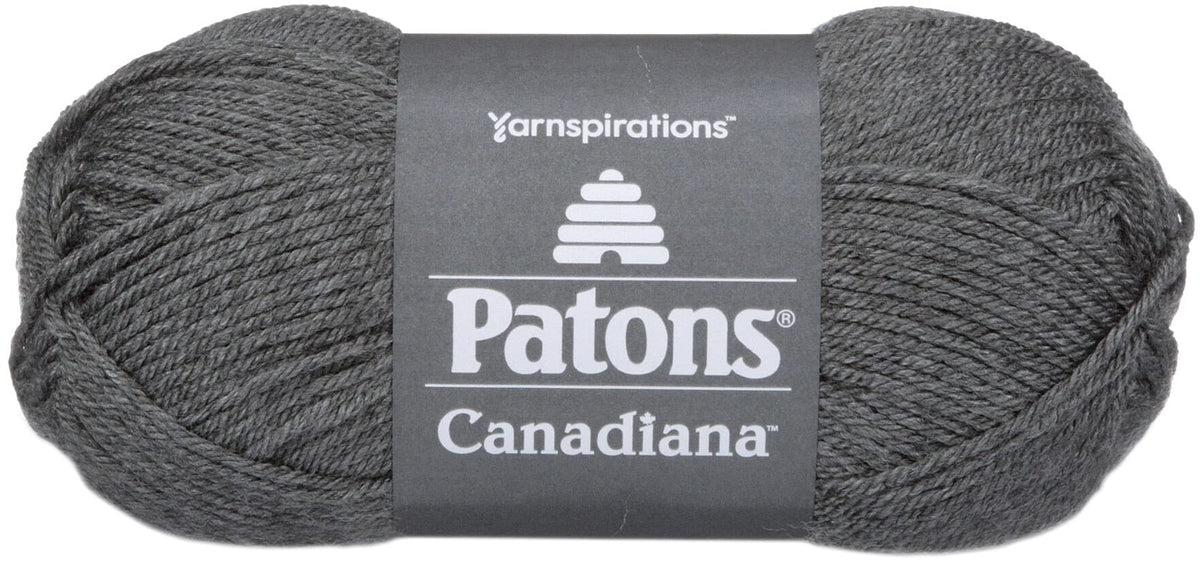 Patons Yarn, 3.5 oz, 205 yds, Medium Grey Mix