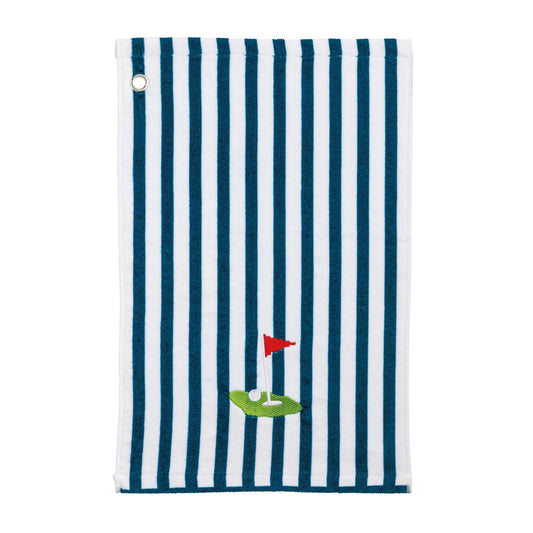 Mud Pie Towel, 18" x 11", Blue Golf Flag