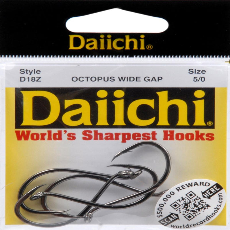 Daiichi D18Z-5/0 Wide Octopus Hook