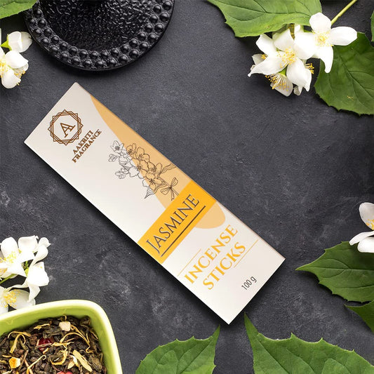 Aakriti Gallery 100 Gram Pack Natural Premium Aroma Organic Hand Rolled Masala Incense Sticks (Jasmine)