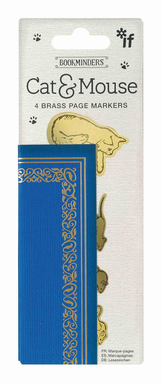 IF Bookminders Brass Page Markers - Cat & Mouse