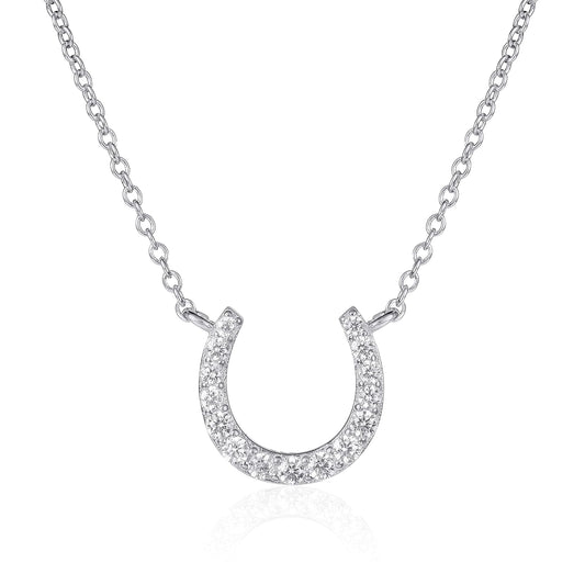 Diamond Treats Necklace, 12 by 12 mm, Silver