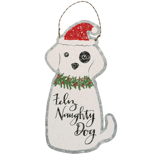 Primitives by Kathy Hanging Ornament, 4.50" x 8", White, Red (With Green and Gol
