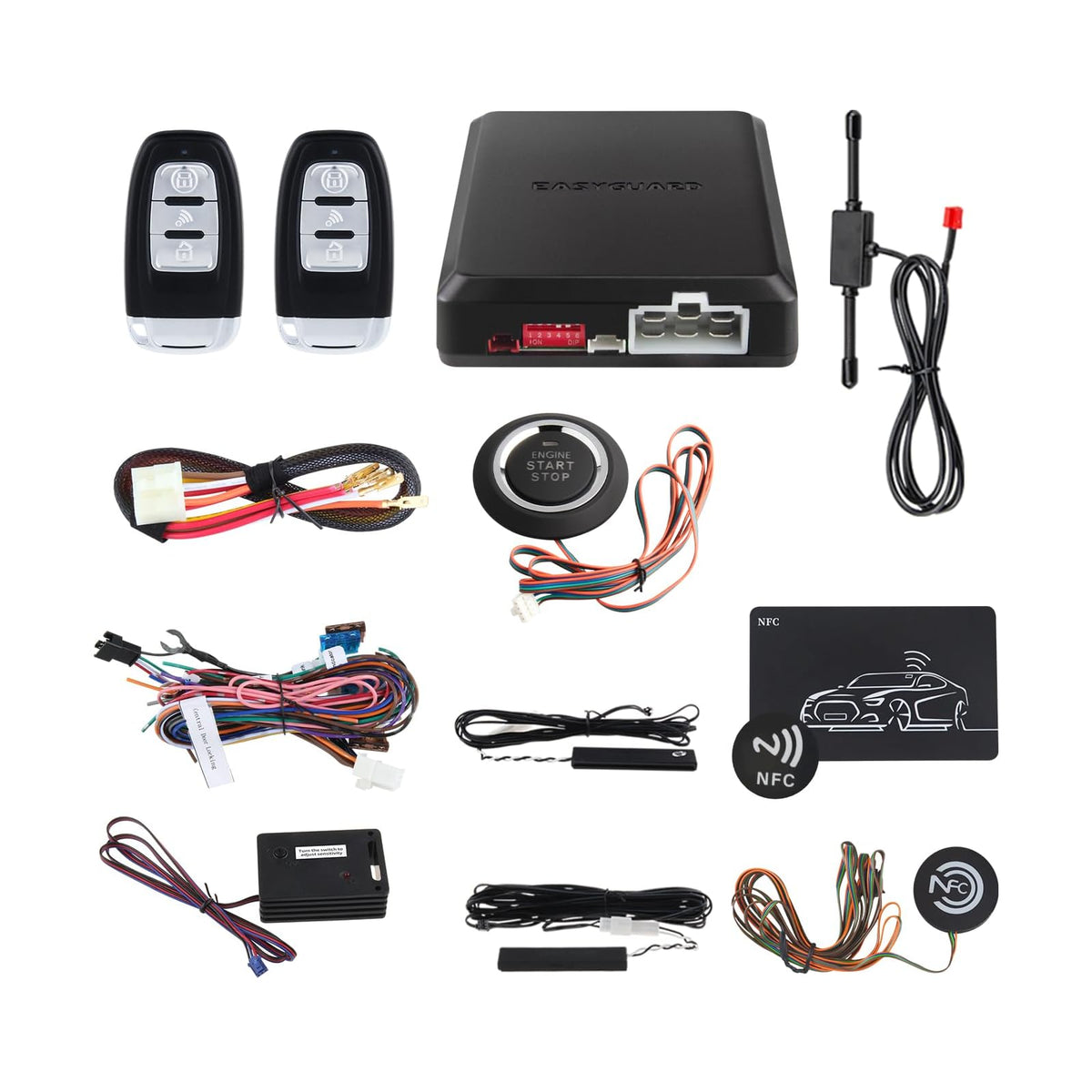 EASYGUARD Car Alarm, with shock sensor