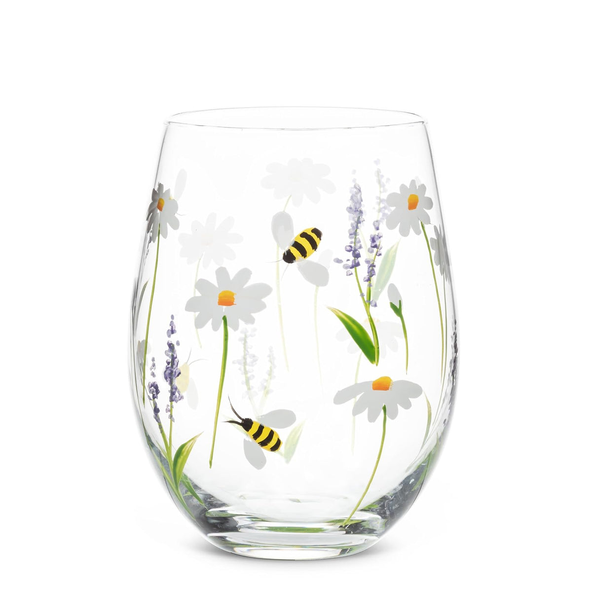 Abbott Collection Kitchen, Stemless (18oz), Clear/Multicolor