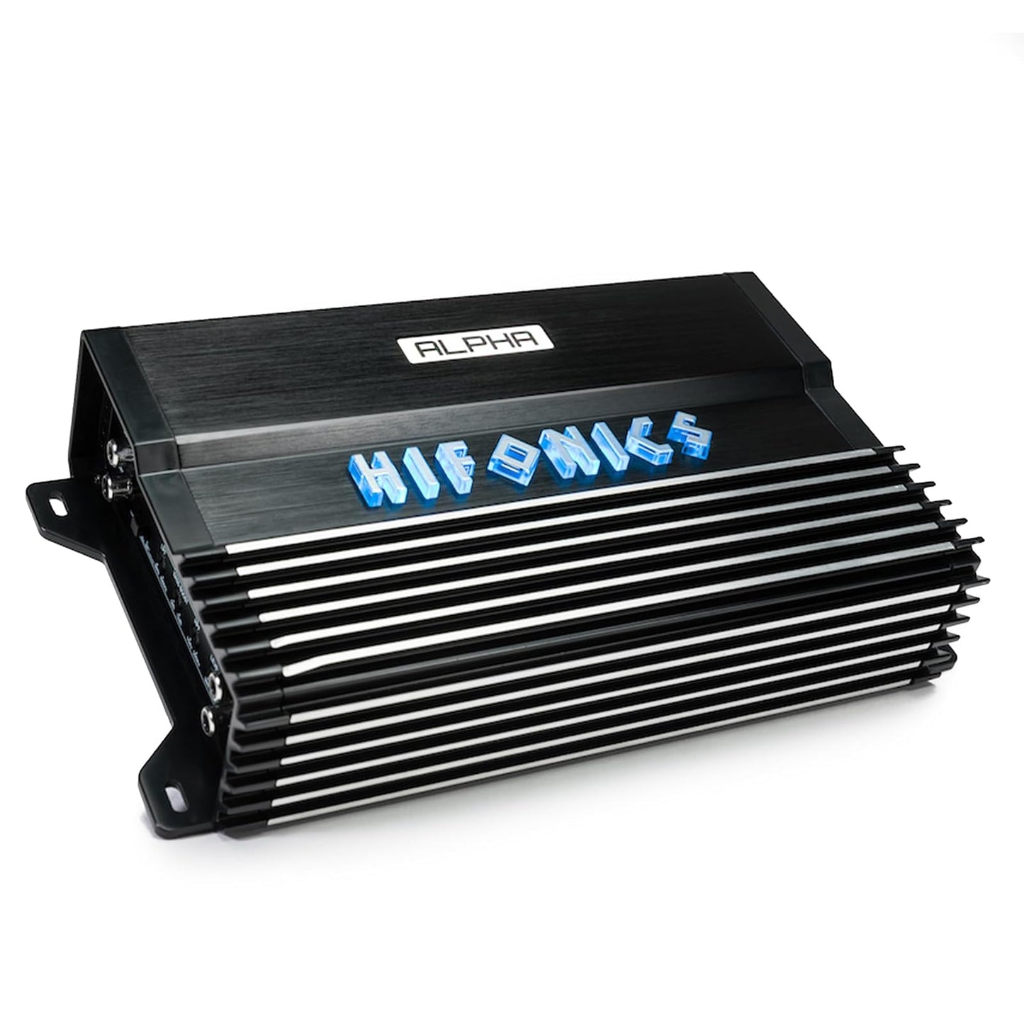 Maxxsonics Hifonics Alpha A1200.4D Amplifier ‚Äö√Ñ√¨ 1000 Watt, Super Class D, Mono, Auto on, Nickel Plated, Remote Control, Aluminum Heat Sink, Silver/Blue