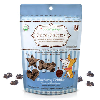 CocoTherapy Coco-Charms Training Treats ‚Äì Blueberry Cobbler, (1 Pouch), 5 oz