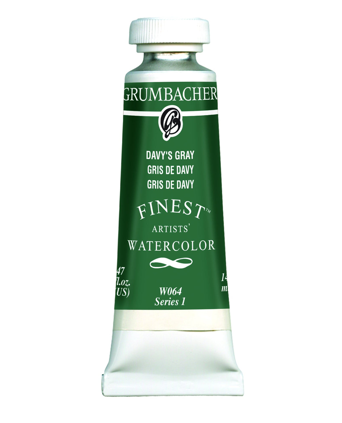 Grumbacher Finest Watercolor Paint, 14 ml/0.47 oz, Davy's Gray