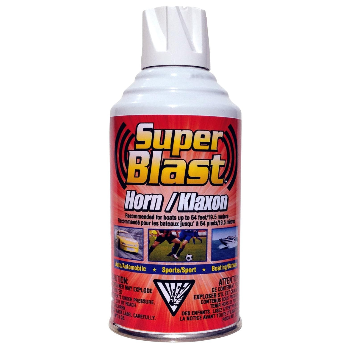 Super Blast Vehicle Horn, 8 Ounce, (Single Unit), Modern