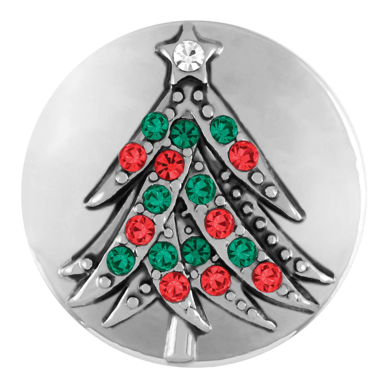 Ginger Snaps Holiday Tree Charm Accessory | Interchangeable, Customizable & Adjustable Snap Jewelry Collection | Button Charms for Necklaces, Bracelets & Rings | Standard Size | SN19-25