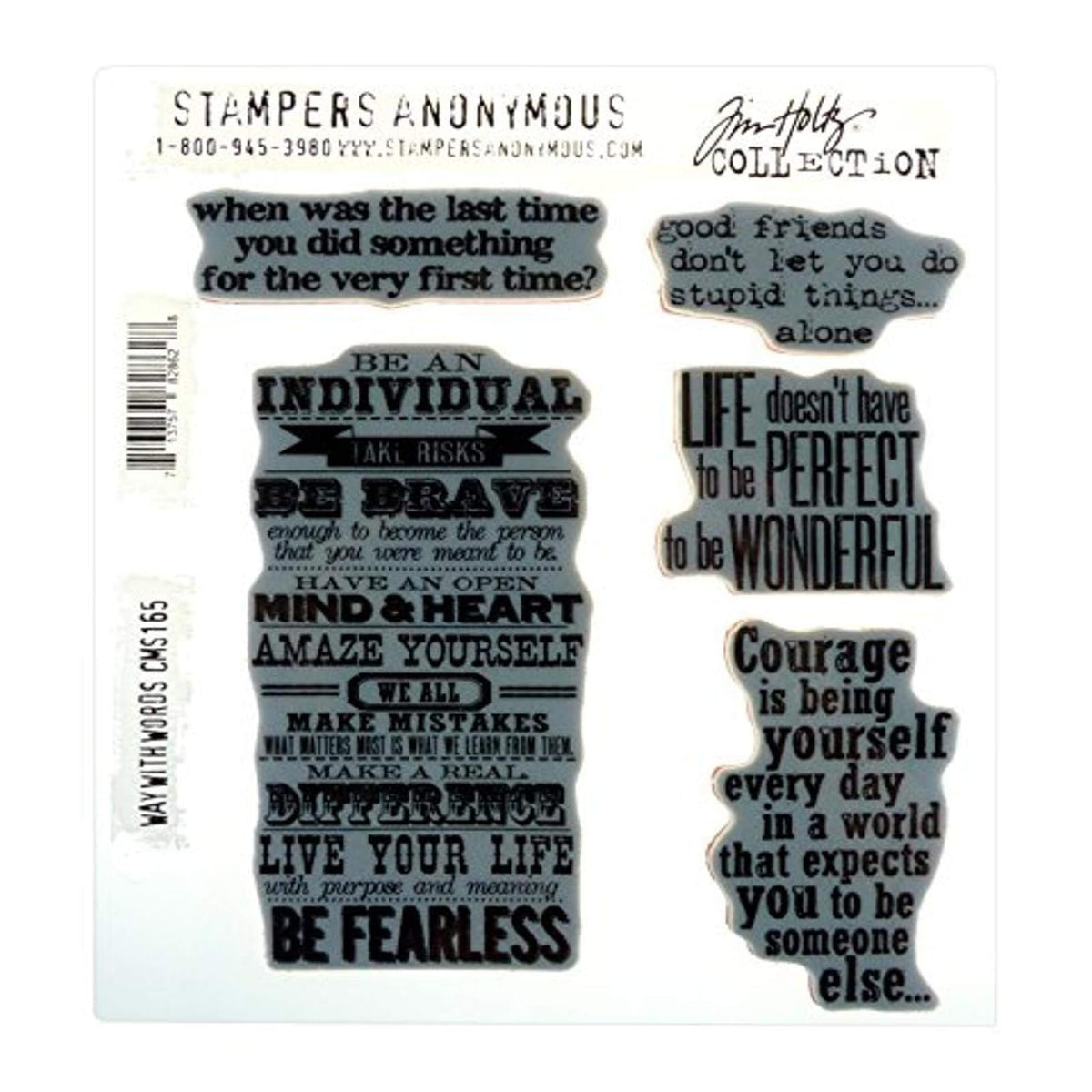 Stampers Anonymous Rubber Stamp, 8.5 inches by 7 inches