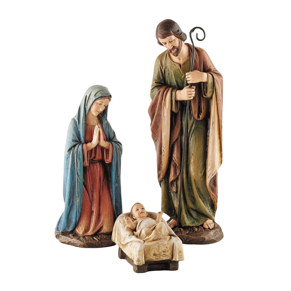 Avalon Gallery Figurine, Mary, Joseph, Jesus, 16" Scale