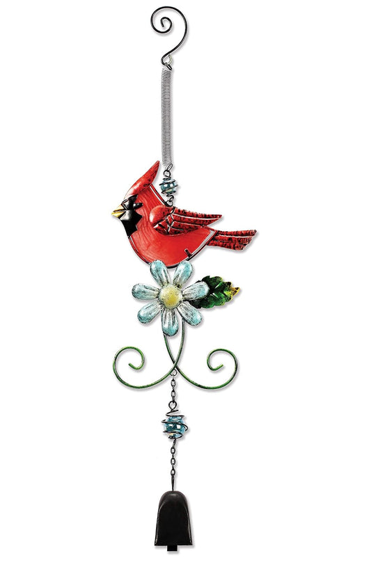 Sunset Vista Designs Metal and Glass Cardinal Bouncy Hanging Decoration
