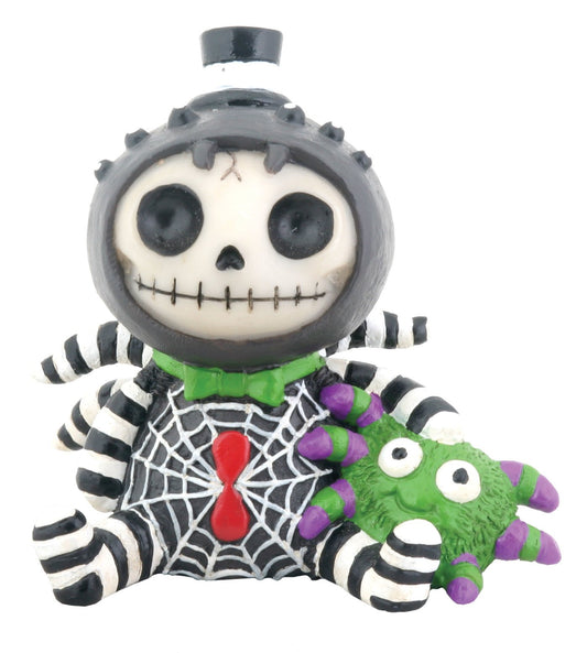Pacific Trading SUMMIT COLLECTION Furrybones Webster Signature Skeleton in Spider Costume with a Small Spider Friend