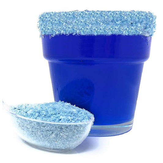 Ultimate Baker Snowy River Blue Cocktail Salt - Natural Kosher Blue Margarita Salt for Cocktail Rimming (8oz Bag)