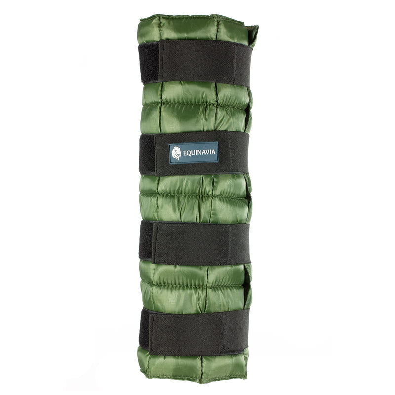 Equinavia Cool Relief Therapy Ice Leg Wraps for Horses, Gel Pack with Adjustable Straps | 16.5" x 15.5" Single - Green - One Size