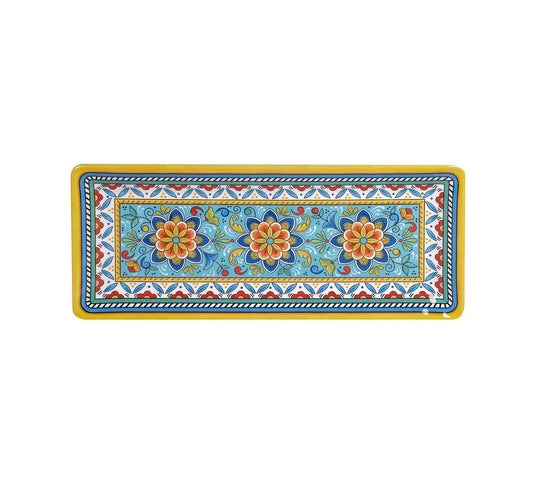 Certified International 28189 Melamine Heavy Weight Collection Portofino Rectangular Platter, 500 Grams, 19-inch Length